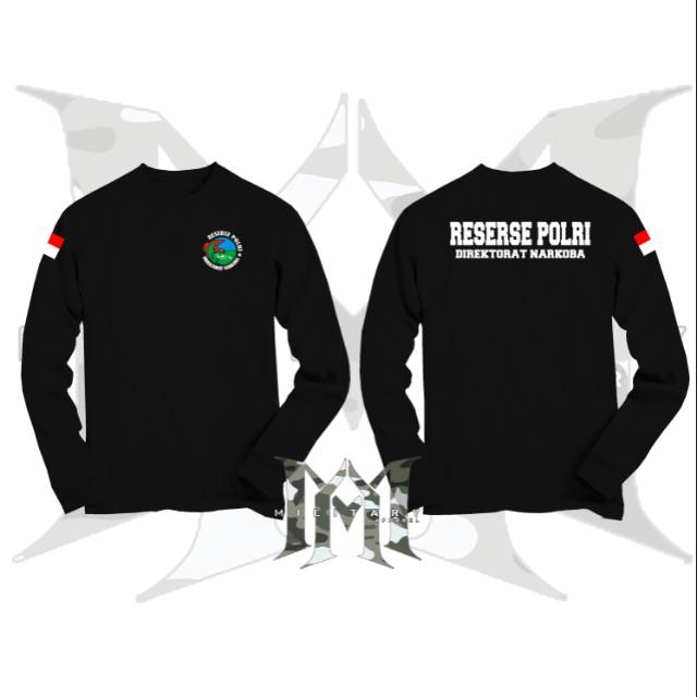 Kaos Baju T-Shirt RESERSE POLRI DIREKTORAT NARKOBA Lengan Panjang