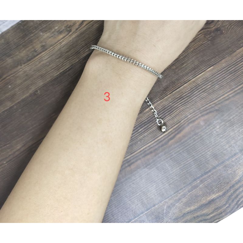 Fifi Fashion Gelang simple silver model perhiasan lapis emas GS01