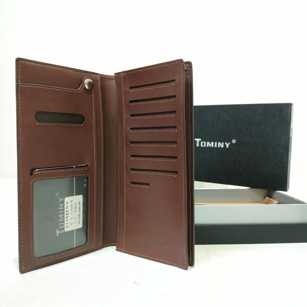 Dompet TOMINY Dompet Kulit Asli Model Panjang Import 0030C