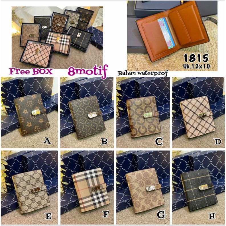 Dompet Pendek Lipat Kancing Kode 1815,Dompet Import Free box