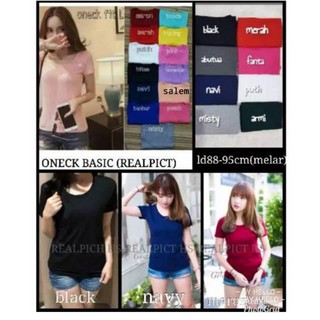 Oneck Polos  Realpict Oneck Basic Kaos  Basic Shopee Indonesia