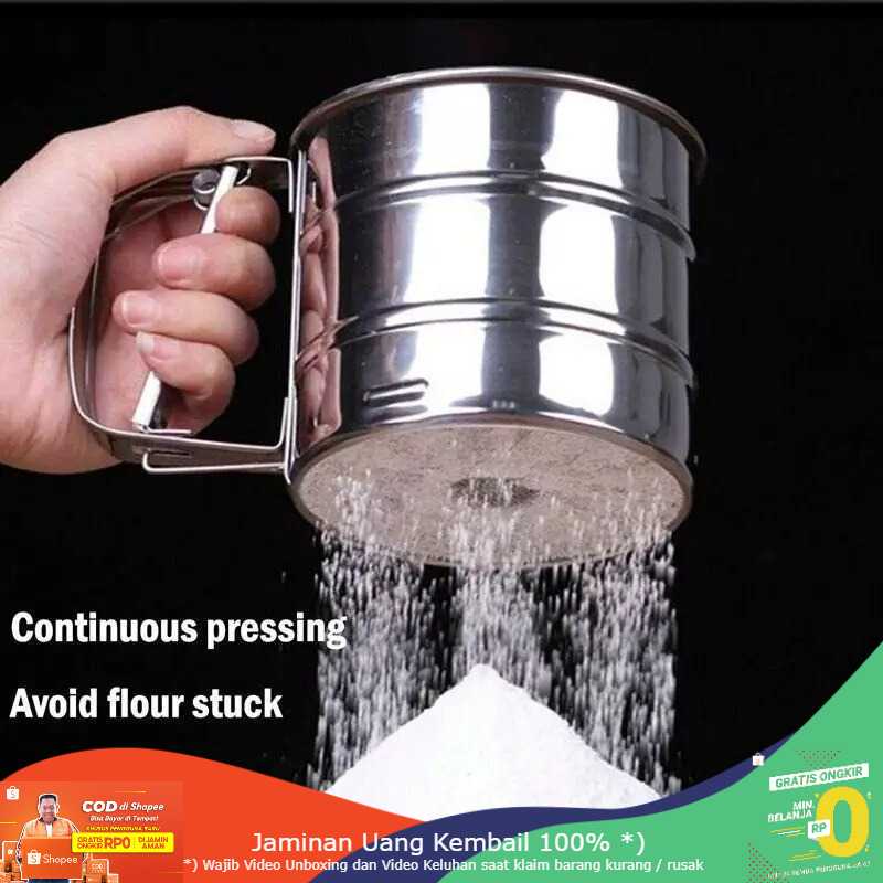 (BISA COD) RVOSTR Winnereco Saringan Pengayak Icing Gula Tepung Flour Shaker - WE474