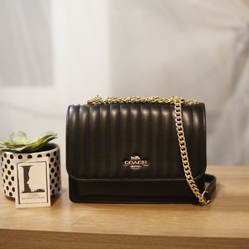 Jual Coach Klare CrossBody Linear Quilting Black Original Shopee