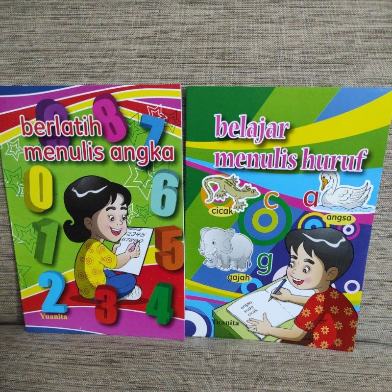 

berlatih menulis angka huruf