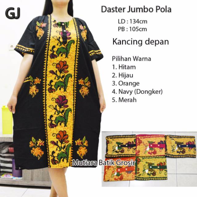 Daster ibu Pola ukuran Besar | Daster Jumbo Bahan Tebal Adem Murah Grosir