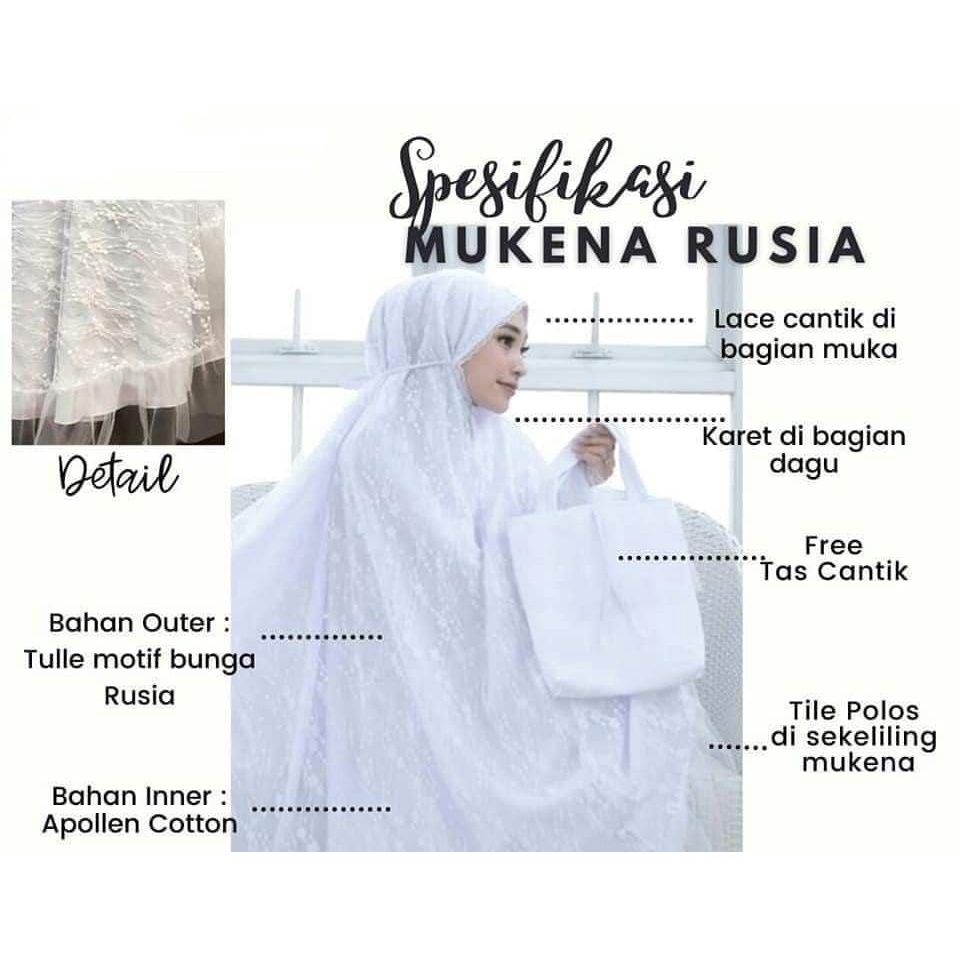 Mukena Rusia Original Dalanova/Mukena Rusia Free Tas Cantik/Mukena Ori 100%/Mukena Seserahan