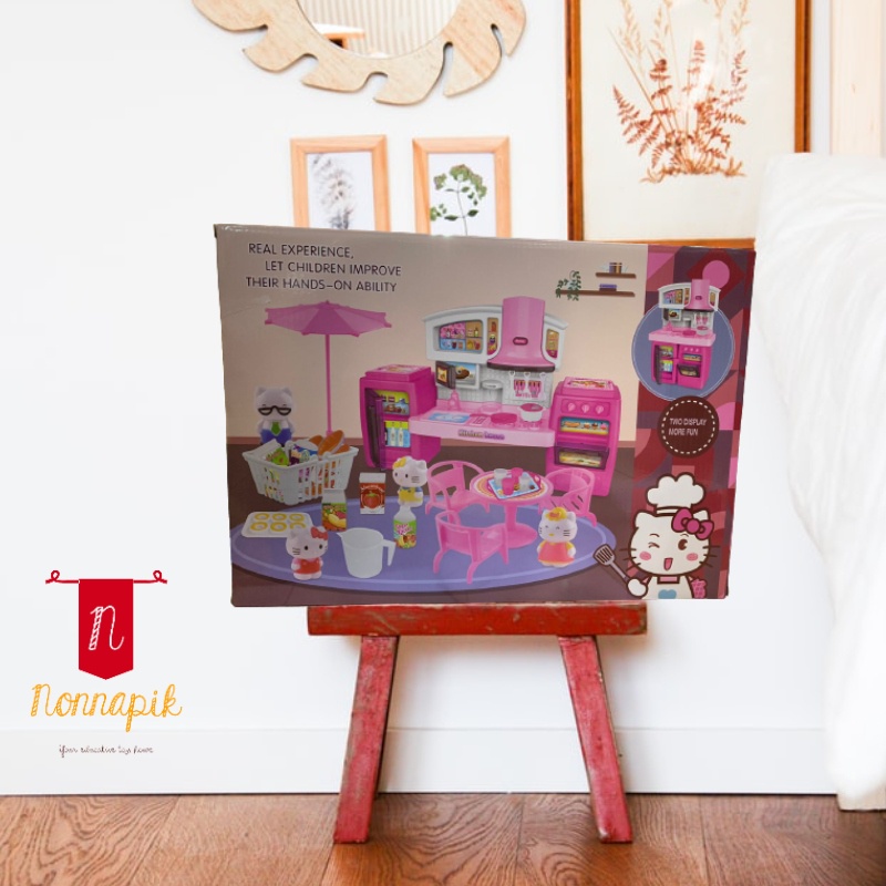 Mainan Masakan Modern Kitchen Playset 2 in 1 Hello Kitty