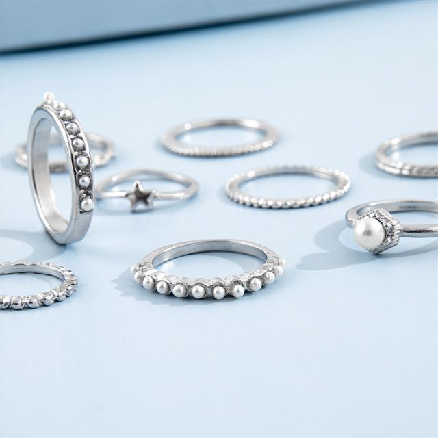 Eropa dan Amerika sederhana anggun XINGX Mutiara lima menunjuk bintang geometris wanita aksesoris se