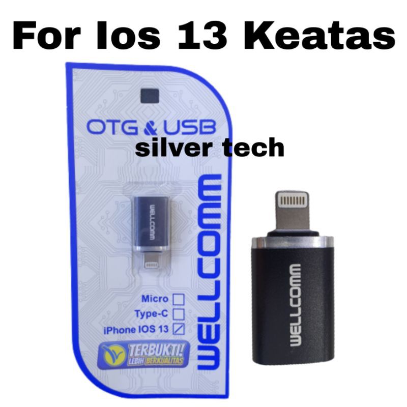 Wellcomm OTG Usb To lightning OTG untuk IOS 13 Keatas