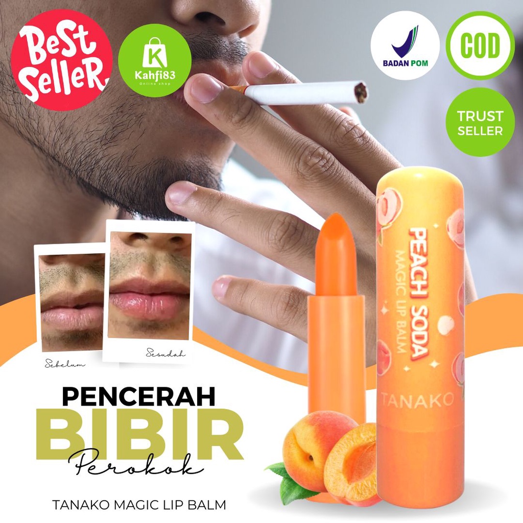 Lip Balm Korea Peach Soda Lip Blam Untuk Anak dan Wanita Obat Penghilang Pelembab Pencerah dan Pemer