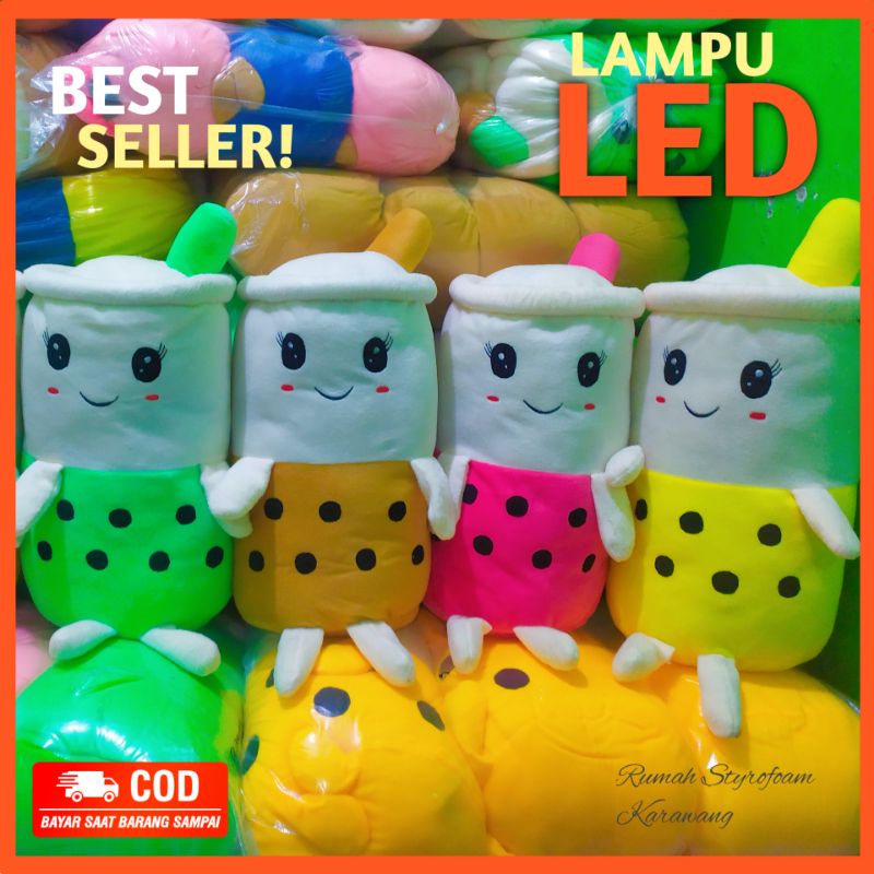 Boneka Boba Kaki LED / Boneka Boba Jumbo LED / Boneka Boba Kaki Lampu / Boneka Lampu Boba Laki Galon