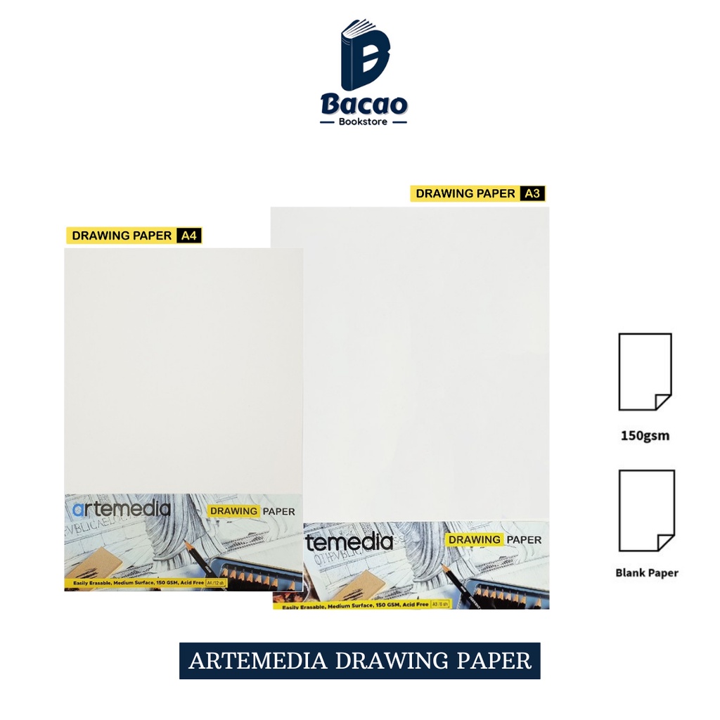 

Kertas Gambar Artemedia Drawing Paper A4 A3 Artemedia - HARGA PER SET