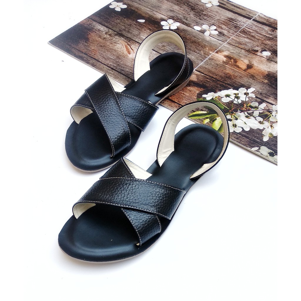 Sandal Kulit Garut Sandal Wanita Sandal Model Teplek