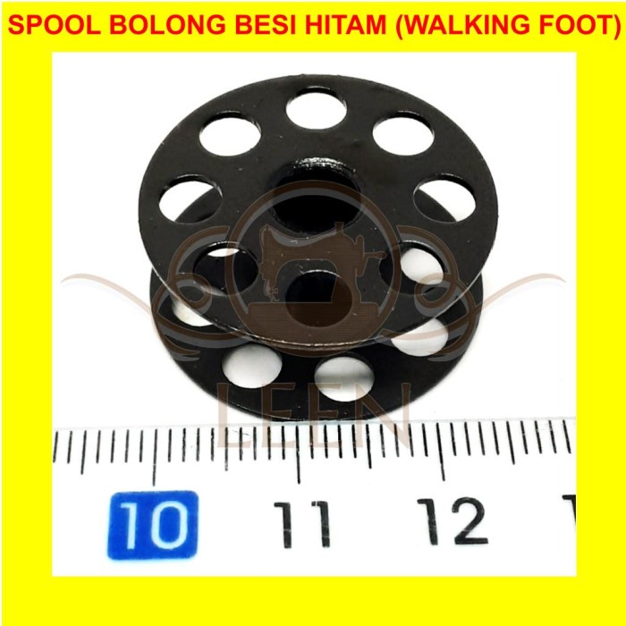 Spool Bolong Besi Hitam Walking Foot Mesin Jahit Industri Jarum 1 LEEN