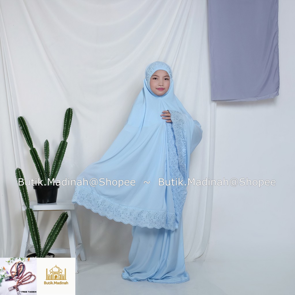 BUTIK.MADINAH MUKENA ANAK TANGGUNG (8-13 TAHUN) PASTELEENA BY SITI KHADIJAH DALANOVA