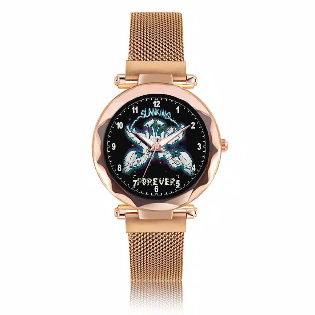 Jam Tangan Wanita Custom - SLANK-SLANKY MOTIF 9 Free Box &amp; Batre Cadangan