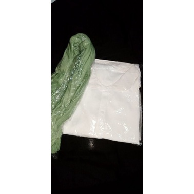 set rok plisket dan blouse putih