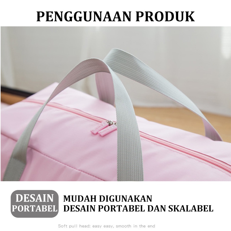 Tas Travel Lipat Tahan Air Tote Bag Tempat Penyimpanan Besar Oxford Cloth Organizer Bag