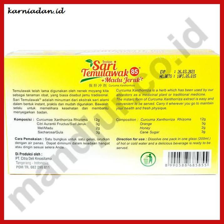 

lanoisidartdrink- sari temulawak 85 instan plus madu jeruk -asliii-bngittt.