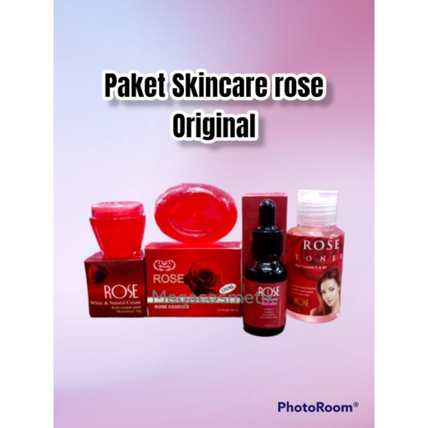 PAKET CREAM ROSE 4IN1 [ CREAM,TONER,SERUM,SABUN ]