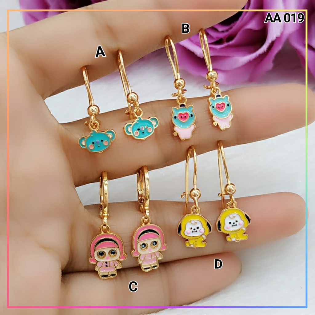 Anting xuping anting anak karakter bts lapis emas gold AA 019