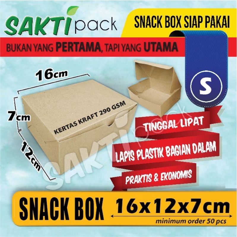 

Snack box / dus kue untuk tahlil, reuni, arisan, uk.16x12x7cm, bahan. Kraft 290, dgn/tanpa laminasi