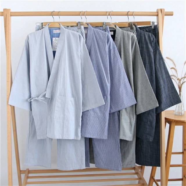 YUKATA PIYAMA KIMONO PIJAMAS JEPANG SATU SET BAHAN KATUN DINGIN