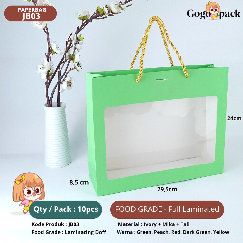 

Paperbag Polos 29,5x8,5x24 / Besar Paper Bag Kado / Souvenir Tas Jinjing Hampers / Paperbag Mika / Paperbag Souvenir / Paperbag Hampers / Paperbag Kado | JB03