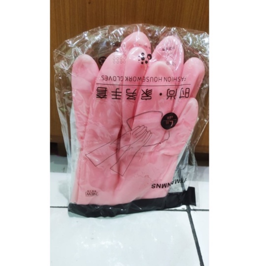 Sarung tangan karet cuci piring anti air Rubber glove murah