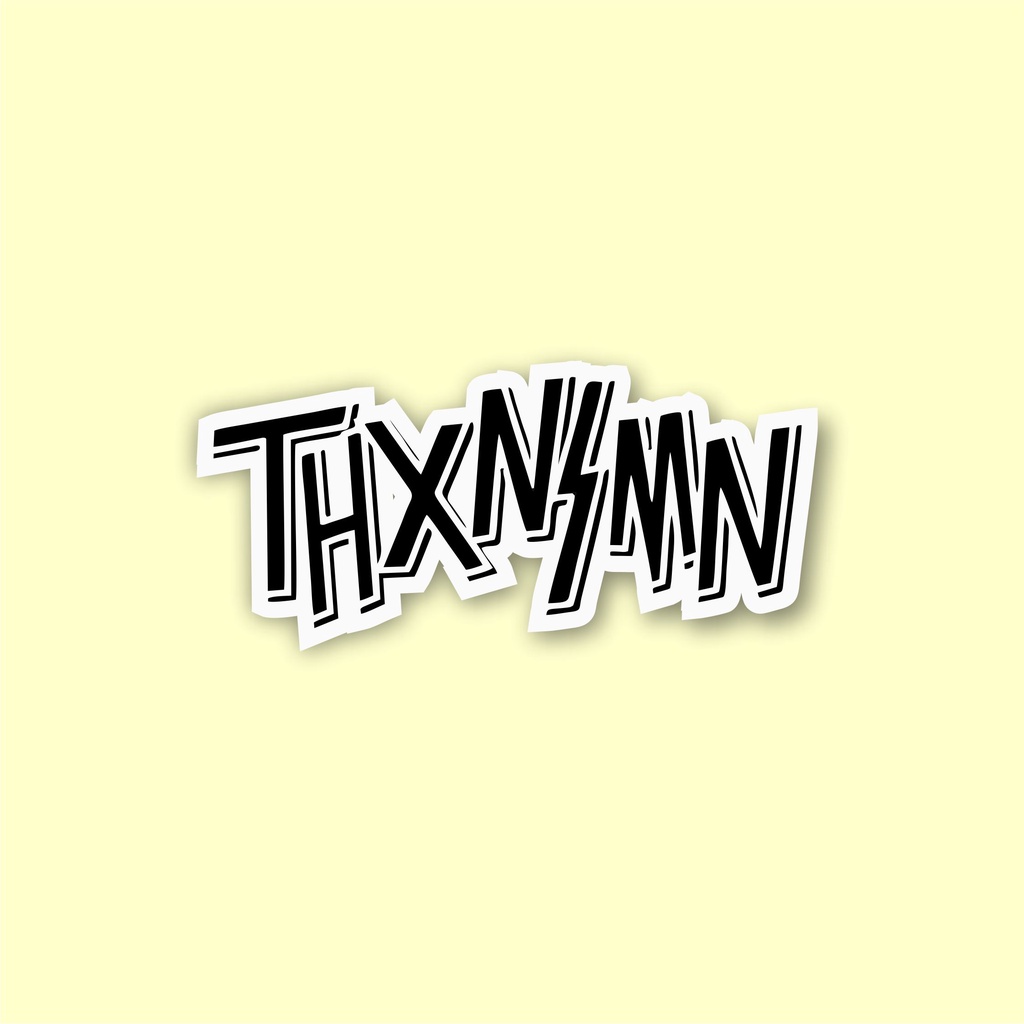 

stiker brand distro thxnsmn bahan graftac anti air