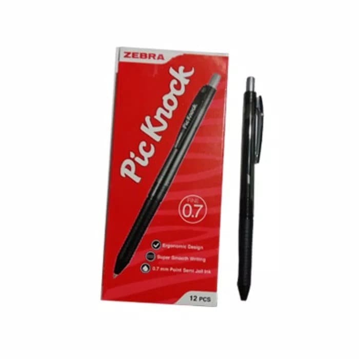 

Pulpen Zebra Pic Knock 0.7 Mm Per Lusin