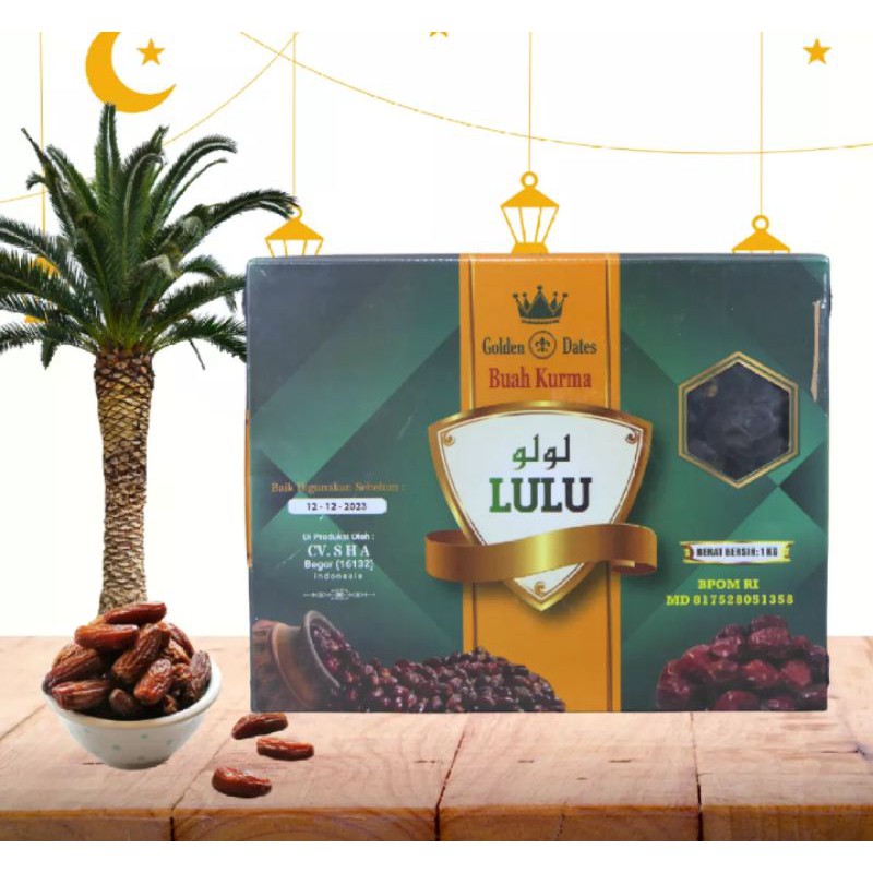 

Makanan Ringan Buah Kurma Golden Dates Lulu 1 Kg