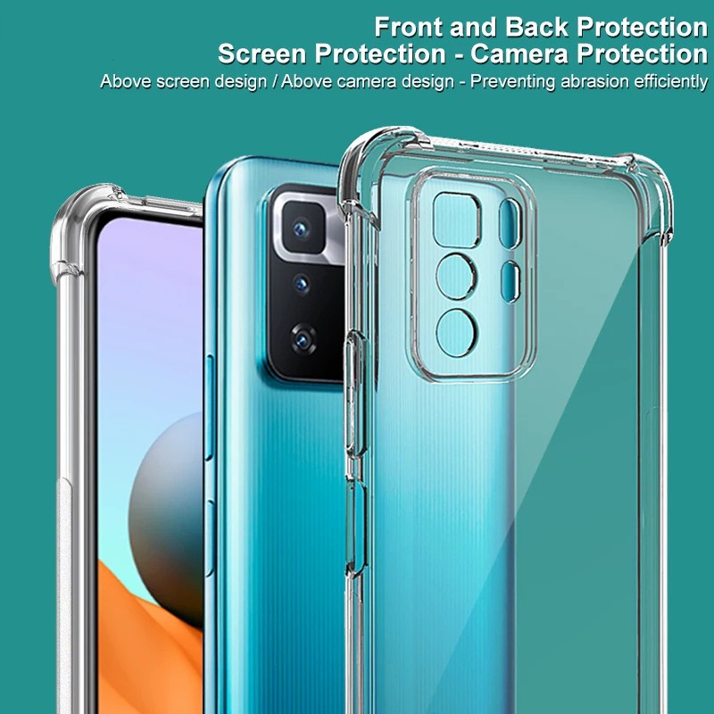 Soft Case Silikon Poco X3 GT + Poco F3 GT + Redmi 10 + Mi Mix 4 Bening Transparant Airbag Anti Crack Tebal