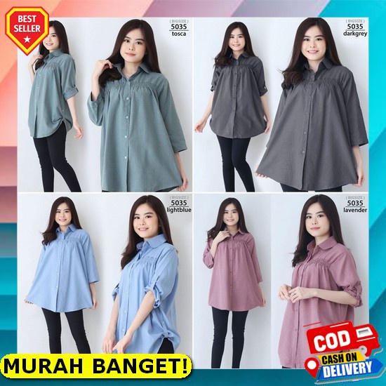 Pakaian Baju Atasan Kania Blouse Bluse Blus Lebaran Kondangan Wanita Dewasa Remaja Cewek Kekinian Te