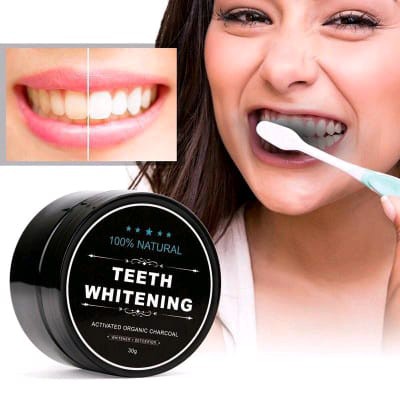 Pemutih Gigi Teeth Whitening Powder Organic Activated Charcoal Bamboo