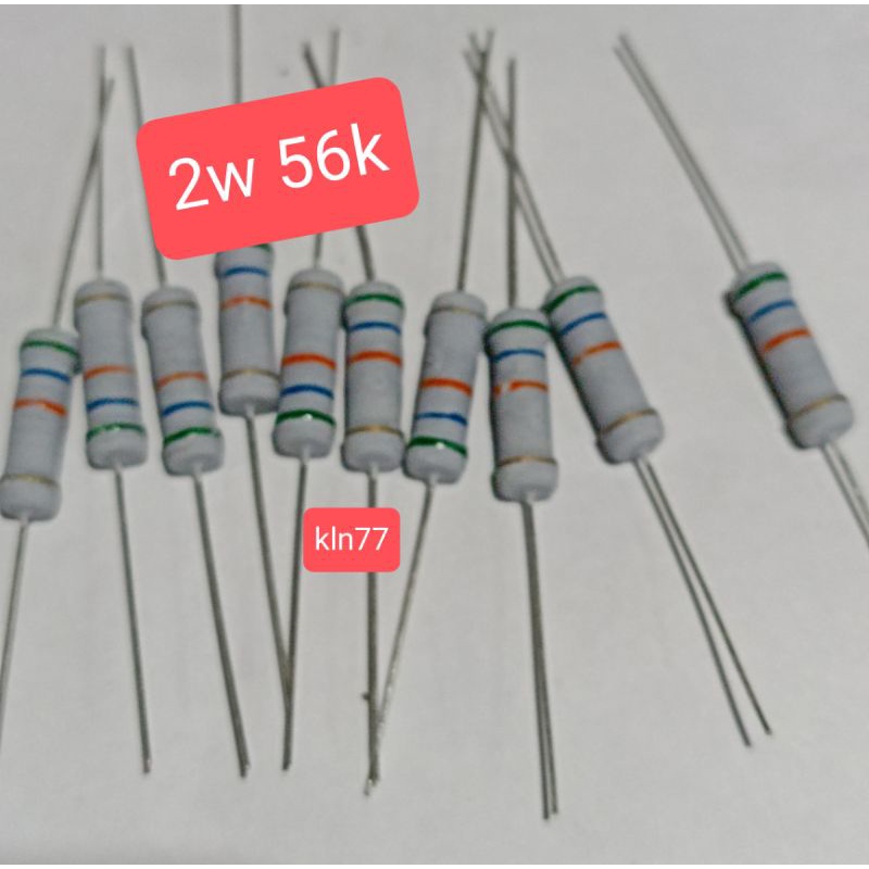 10BUAH RESISTOR 2WATT 56K OHM 2 WATT 56 K OHM 5%