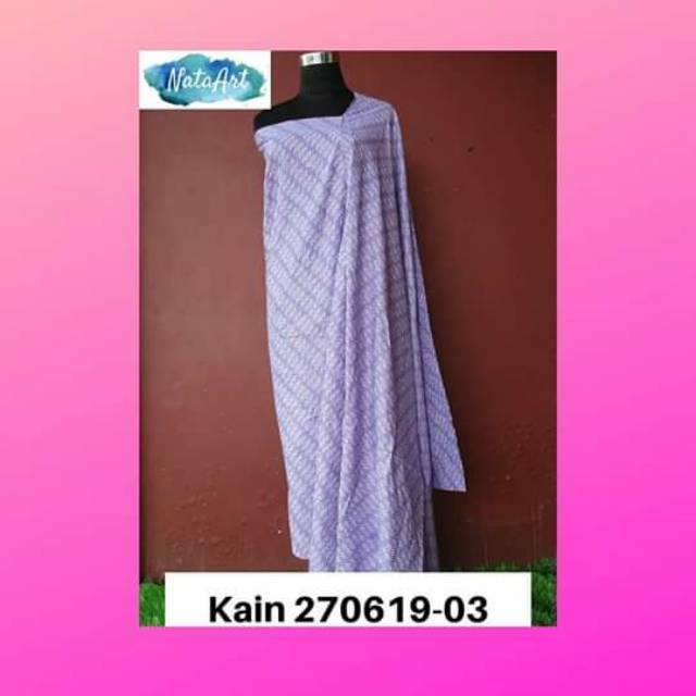 KAIN BATIK KATUN PRINT MOTIF PARANG WARNA UNGU