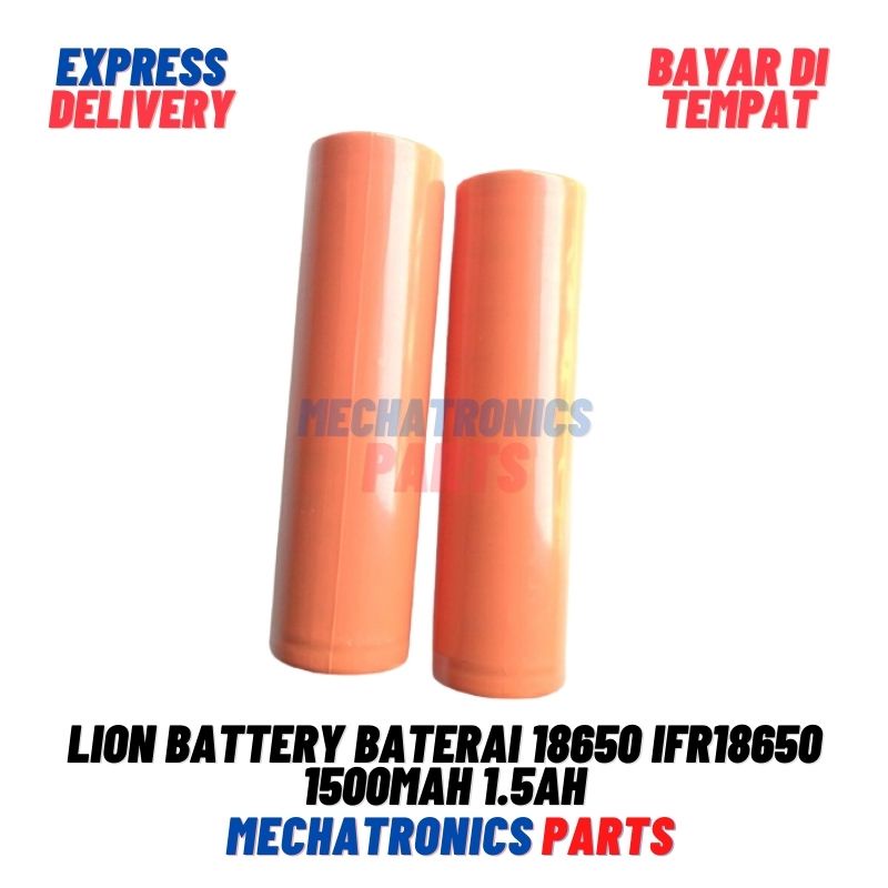 [BTR-9015] LION BATTERY BATERAI 18650 IFR18650 1500mAh 1.5Ah