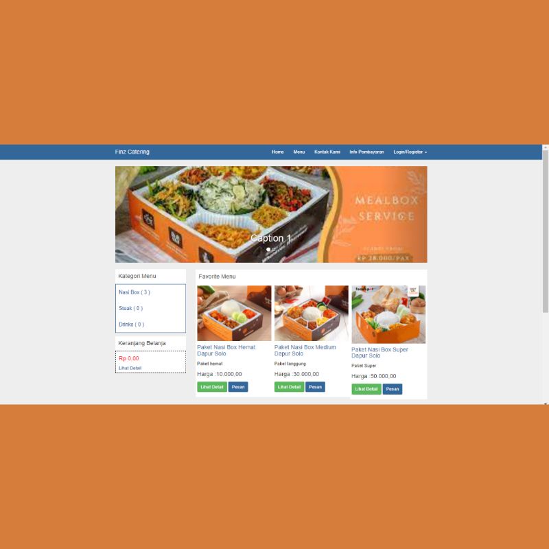 Source Code Aplikasi Web Catering