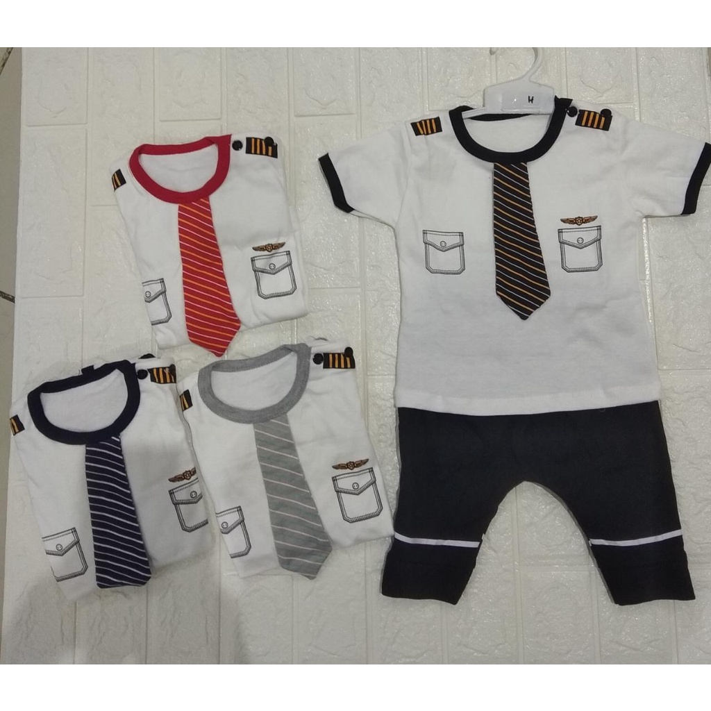 Baju Bayi Laki Laki Setelan Dasi - Pilot Vos