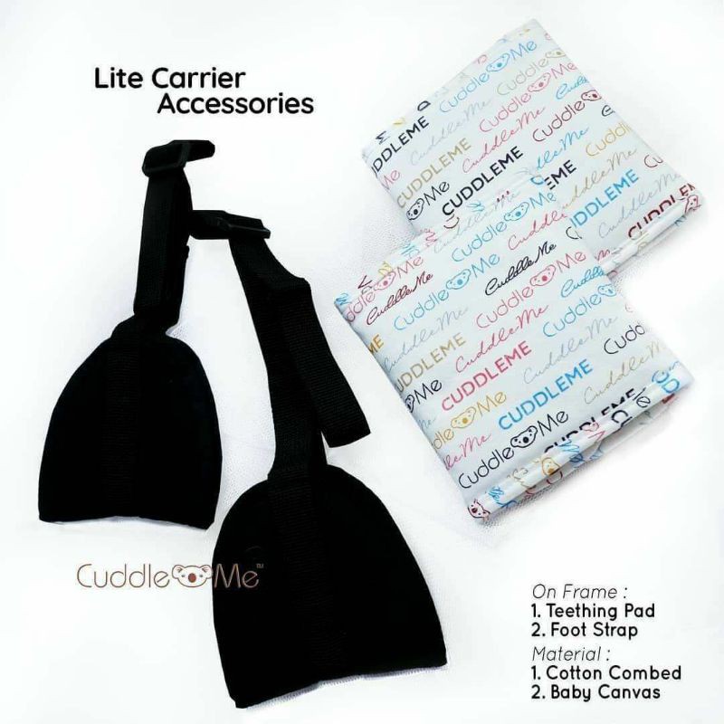 Footstrap dan teethingpad / teethingpad drollpad / Laundry net CuddleMe lite carrier