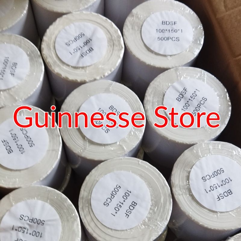 

Label Thermal 100 x 150 x 1 isi 500 per roll - GROSIR - 1 DUS ISI 24 ROLL