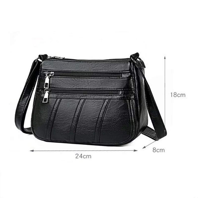 Hot Sale Fashion Tas Selempang Kulit Wanita Simple Multi-pocket Korean