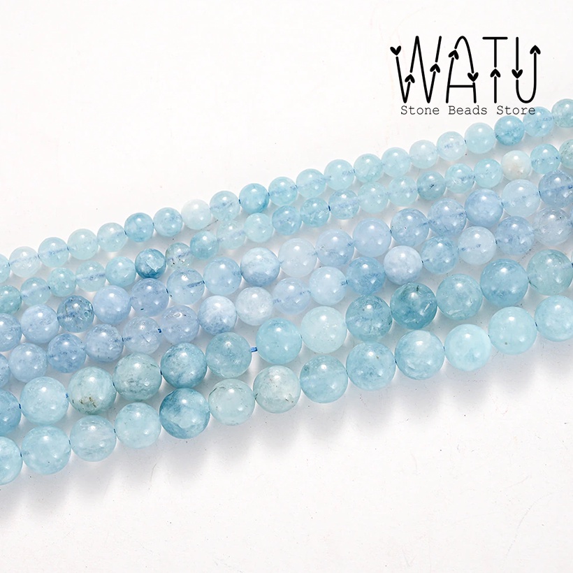 Manik Batu Alam Natural Aquamarine Stone Beads