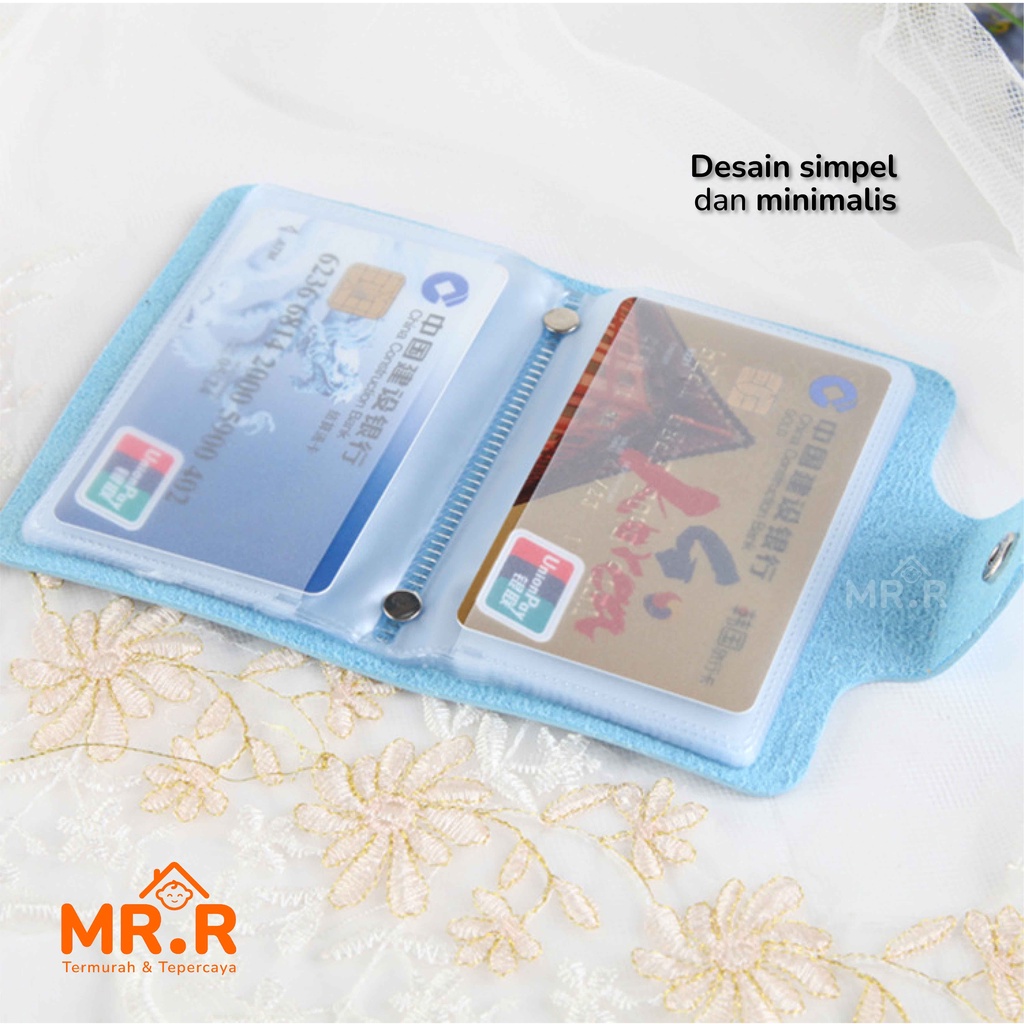 Dompet Kartu ATM Dompet Kartu Wanita Pria Dompet Kartu Kulit Import Isi 24 Card Holder Organizer