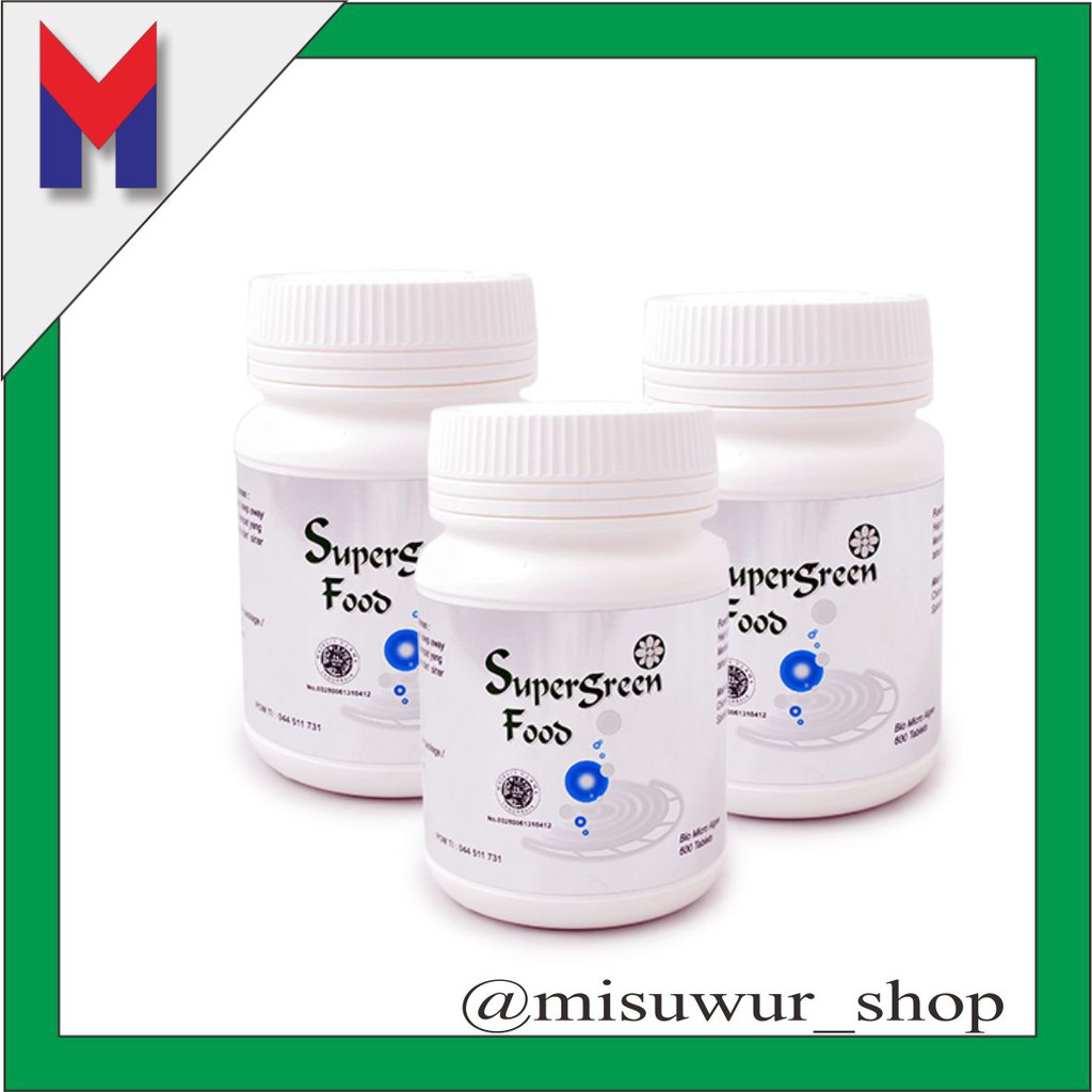 3 pack Suplemen imunitas tubuh Supergreen food / sgf 600 tabs KK Indonesia Original