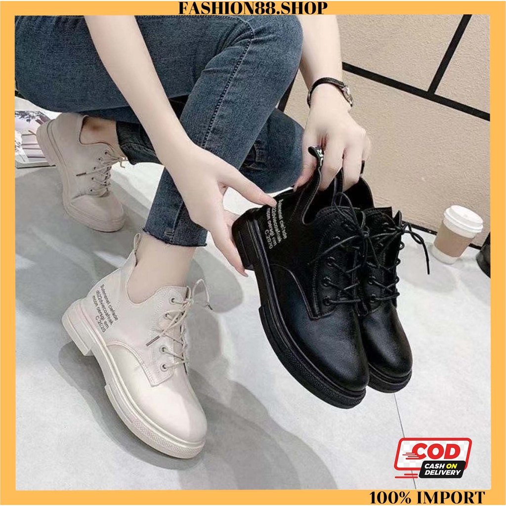 [ COD ] Sepatu Sneakers Boots Wanita Import Premium F33