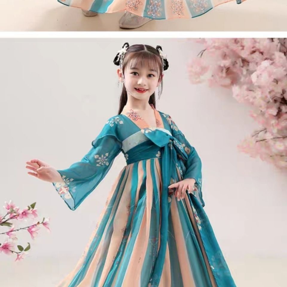 Han girls' ancient clothes super fairy Ru skirt summer dress children's Chinese style elegant ancien