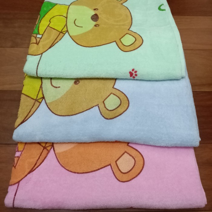 Handuk Mandi Bayi / Handuk Anak merk Twin Warna size Besar 60x120