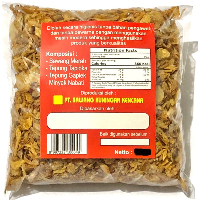 

Q12 Bawang Merah Goreng Brebes 1 Kg Dw51qs